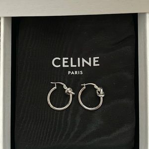 NWT CELINE KNOT SMALL HOOPS IN BRASS WITH RHODIUM FINISH
SILVER